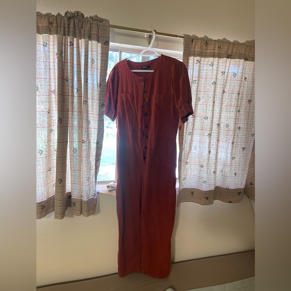 Madewell velvet jumpsuit